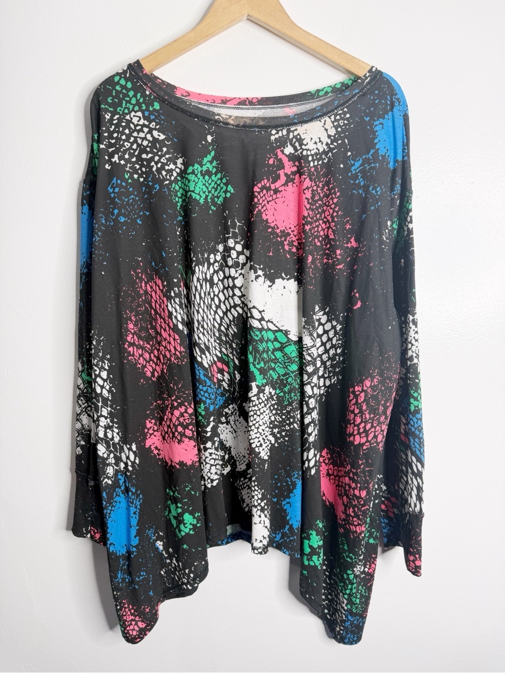 Seed to Style Organic Cotton Long-Sleeve Top‎ Thumbholes 3X Shark-bite Hem